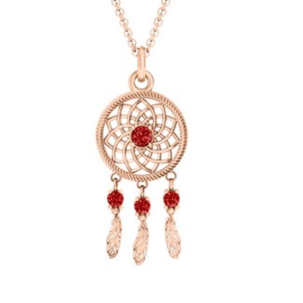 orange earings like dreamcatcher